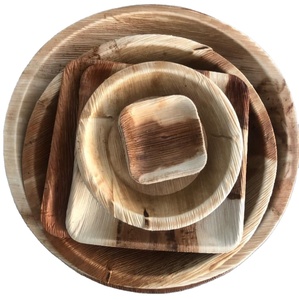 Eco Palm Leaf Bowl Areca Leaf Plate Natural Biodegradable Dinnerware Set