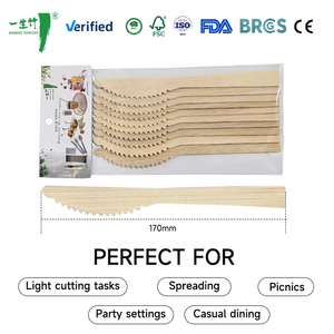BPA Free Disposable Bamboo Cutlery Set with Napkin