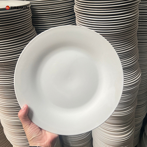 Wholesale White Plane Blank Custom Restaurant Hotel Porcelain Plates