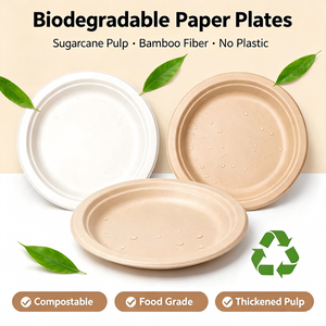 Circle Shape Heavy-Duty Waterproof Pulp Food Tray