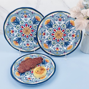 Wholesale Nordic Style Customized Colorful Decal Printing Round Plates
