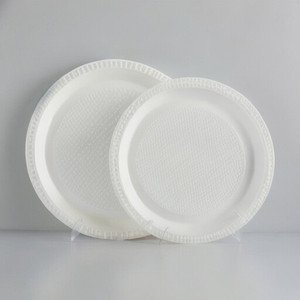 Biodegradable Eco Friendly Cornstarch Plates Recyclable Dinnerware Round Disposable Plates