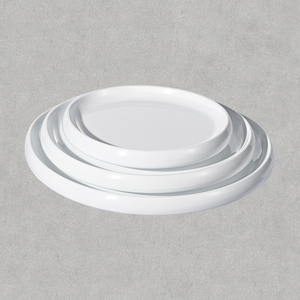 White Eco-Friendly Melamine Dinner Plates Unbreakable