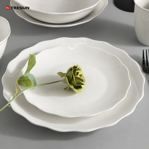 Assiettes En Chinaware Restaurant Fancy Ceramic Bulk Porcelain Plates