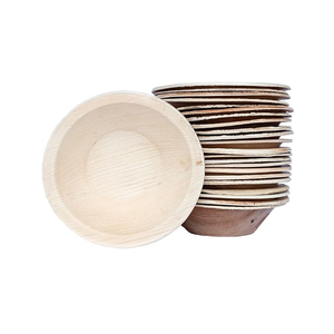 Eco Disposable Biodegradable Areca Palm Leaf Round Bowl Thick Serving Bowl